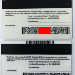 Colorado Driver License(Old CO) – Colorado fake id