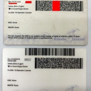 Rhode Island(New RI) Driver License – Rhode Island(New RI) FAKE ID