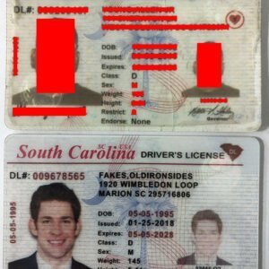 South Carolina Driver License(Old SC) – BEST SOUTH CAROLINA FAKE ID- FAKE ID SOUTH CAROLINA – Scannable South Carolina Fake ID