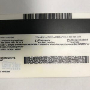 Texas Under 21(New TX U21) Scannable Fake ID
